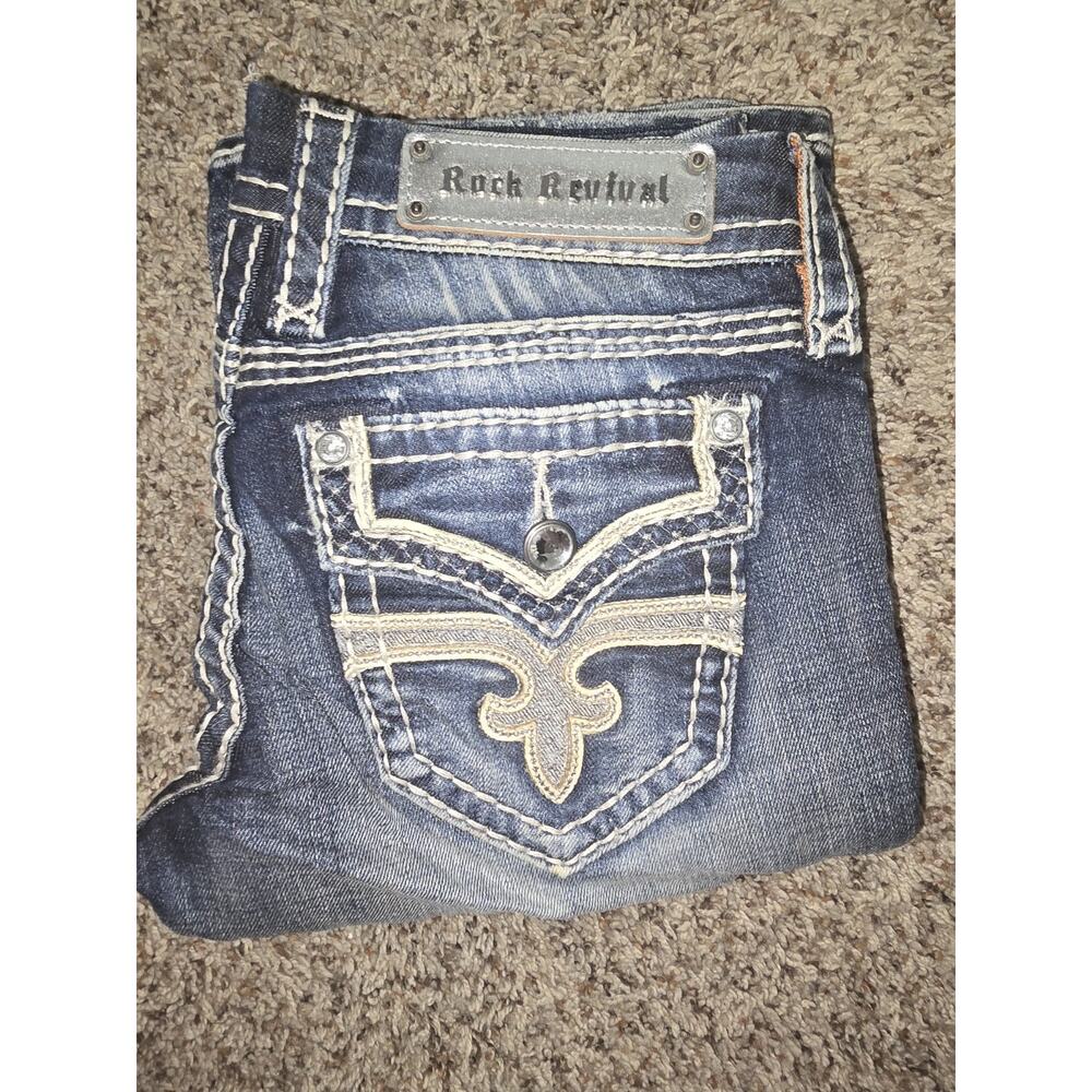 Womens Rock Revival Jeans Size 26 / 32' Inseam /lily Boot
